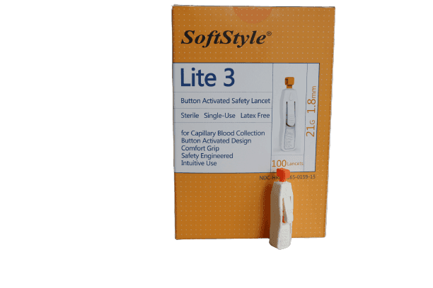 Push Button Activated Safety Blood Lancet